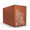 Sopkärlsskydd Large, Medium, Small i corten, mod Grönska