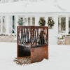 Eldkorg i corten, modell Natur