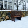 Eldkorg i corten, modell Natur