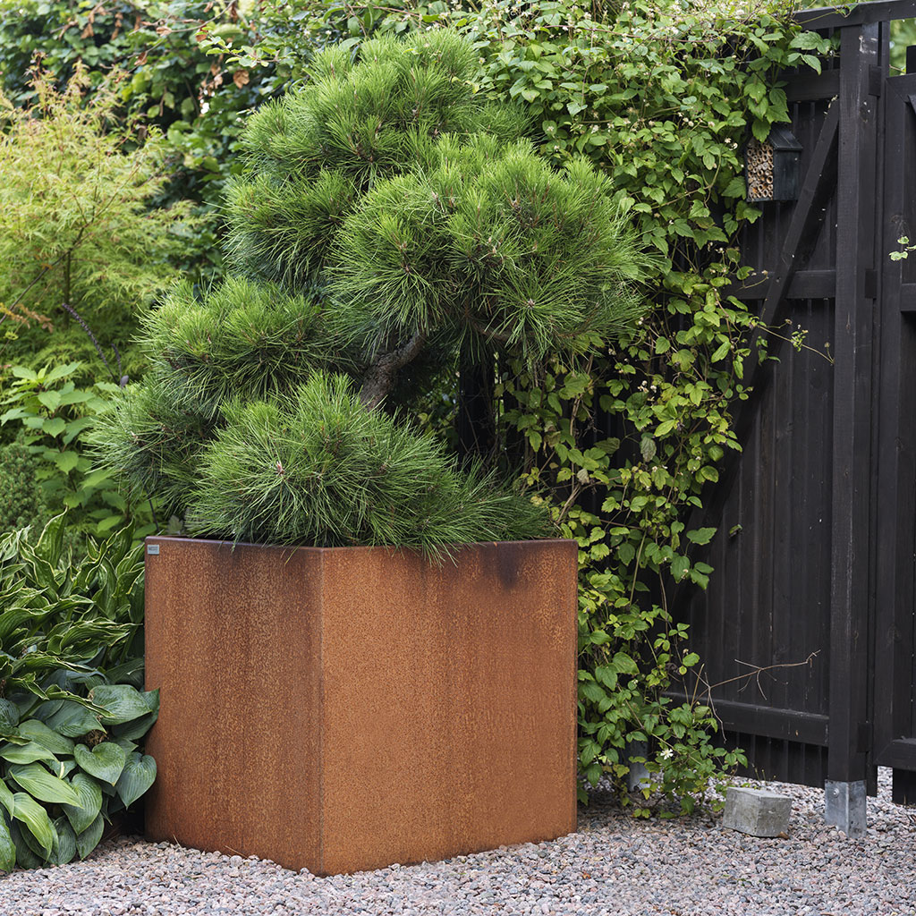 Svetsat planteringskärl i cortenstål