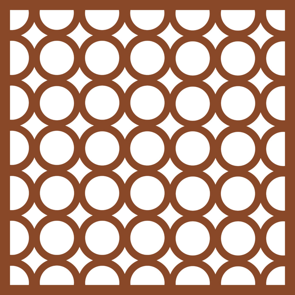 Avskärmare i corten, modell Loop