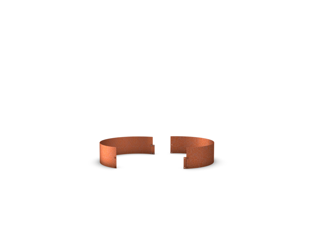 Trädring delad i corten