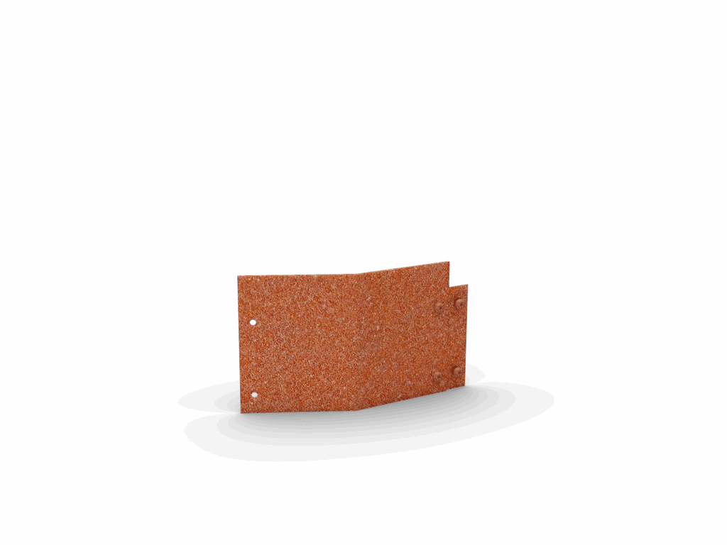 Rabattkant i corten vinkel 30°