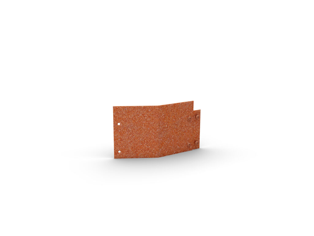 Rabattkant i corten vinkel 30°