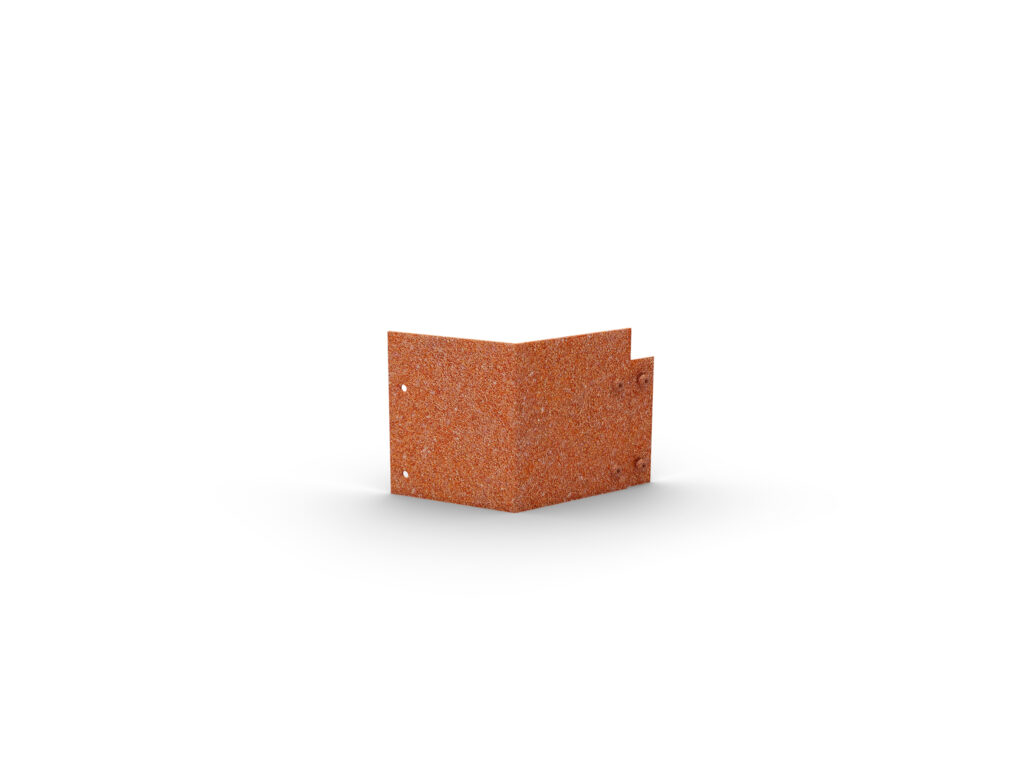 Rabattkant i corten vinkel 60°