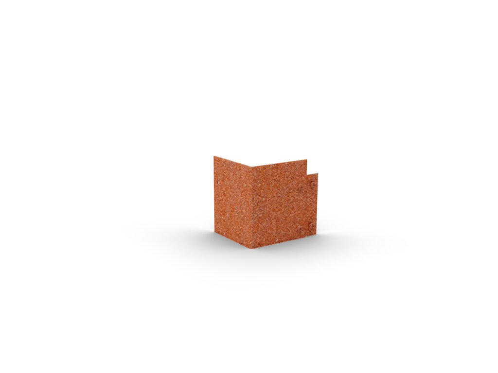 Rabattkant i corten vinkel 90°
