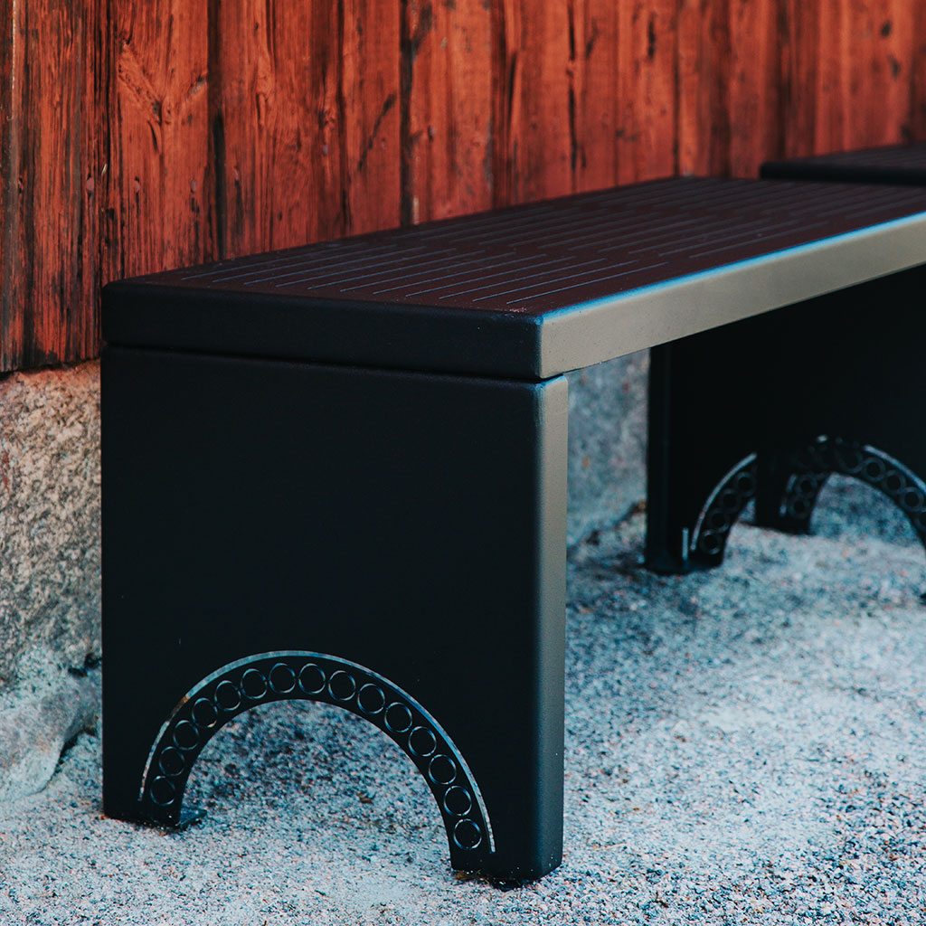 Bänk Modul i svart lackerat utförande