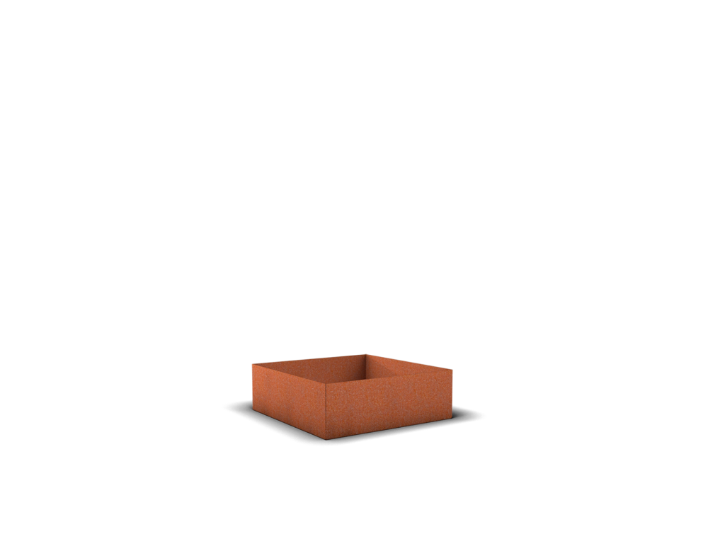 Odlingslåda Kvadrat i corten