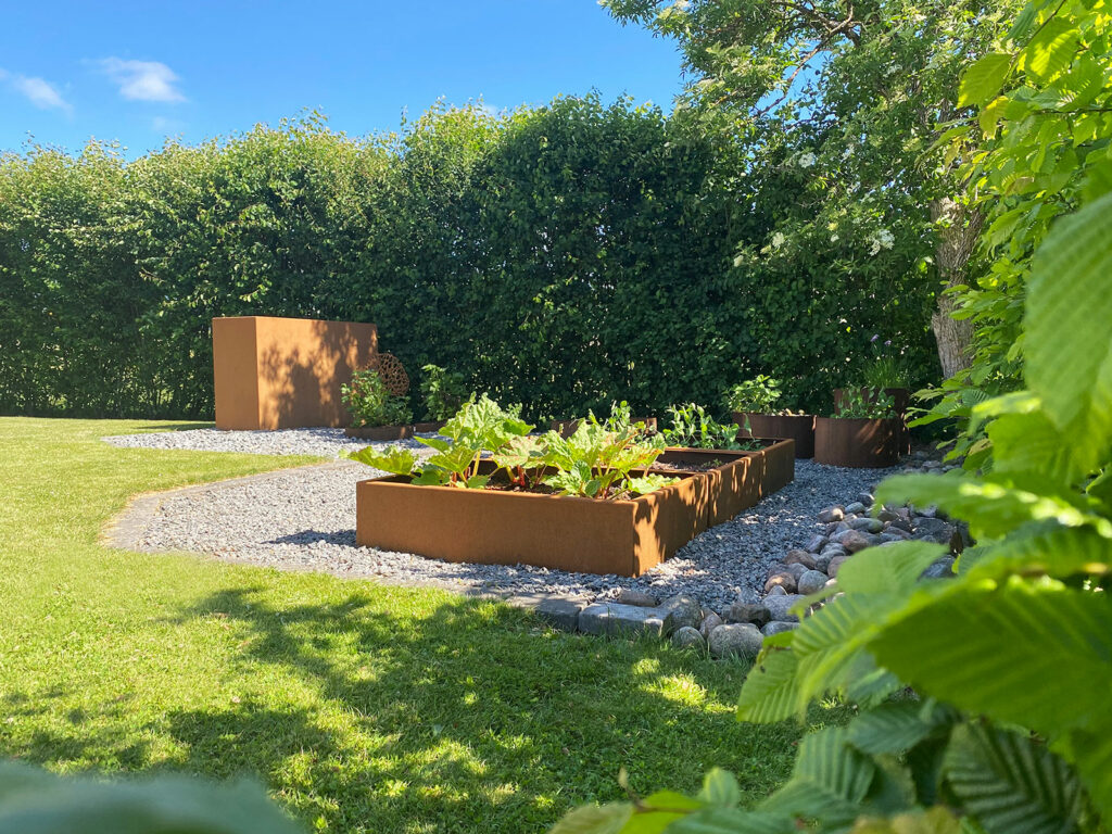 Odlingslåda i corten, modell Standard Fals