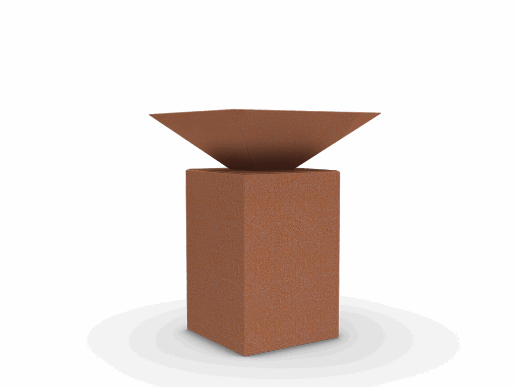 Tillbehör Eldstad Rustik, Kub i corten