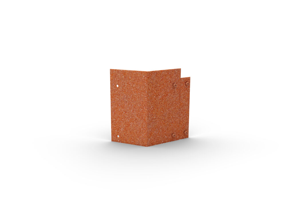Rabattkant i corten vinkel 60° ytter
