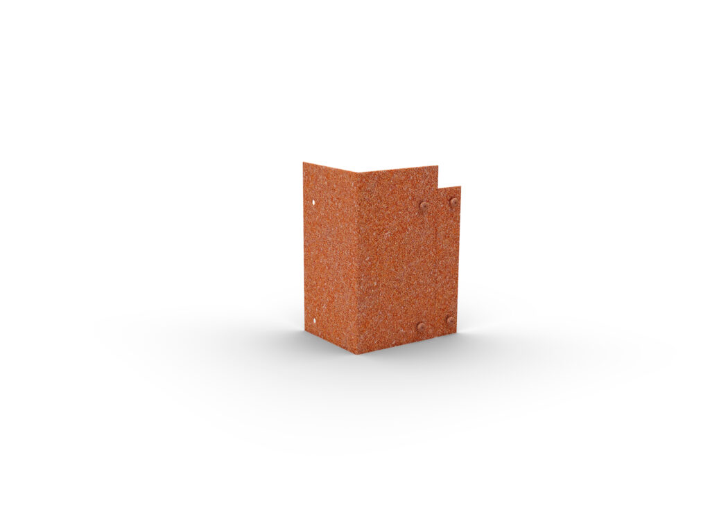 Rabattkant i corten vinkel 90° ytter