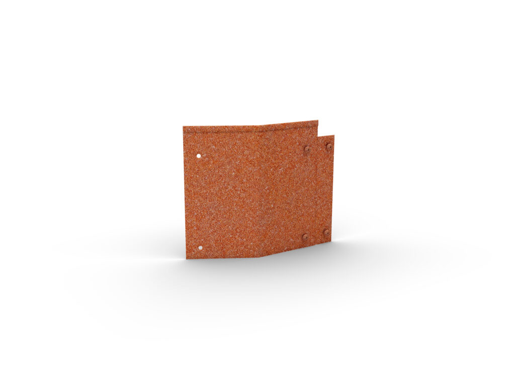 Rabattkant i corten vinkel 30° inner