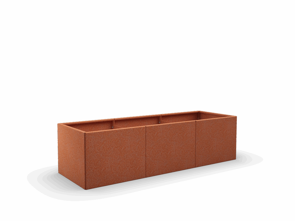 Odlingslåda modul Rustik H420 corten