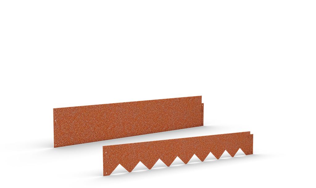 Rabattkanter i cortenstål