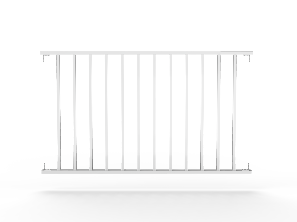 Spröjssektion till Staket Fagerhult i vitlackerad aluminium