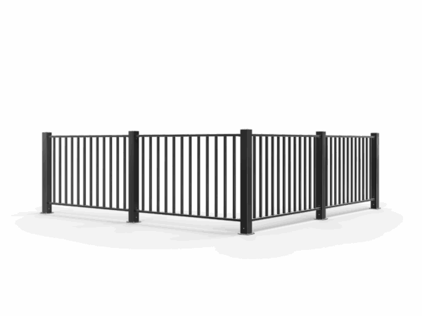 Staket Fagerhult i svart- eller vitlackerad aluminium