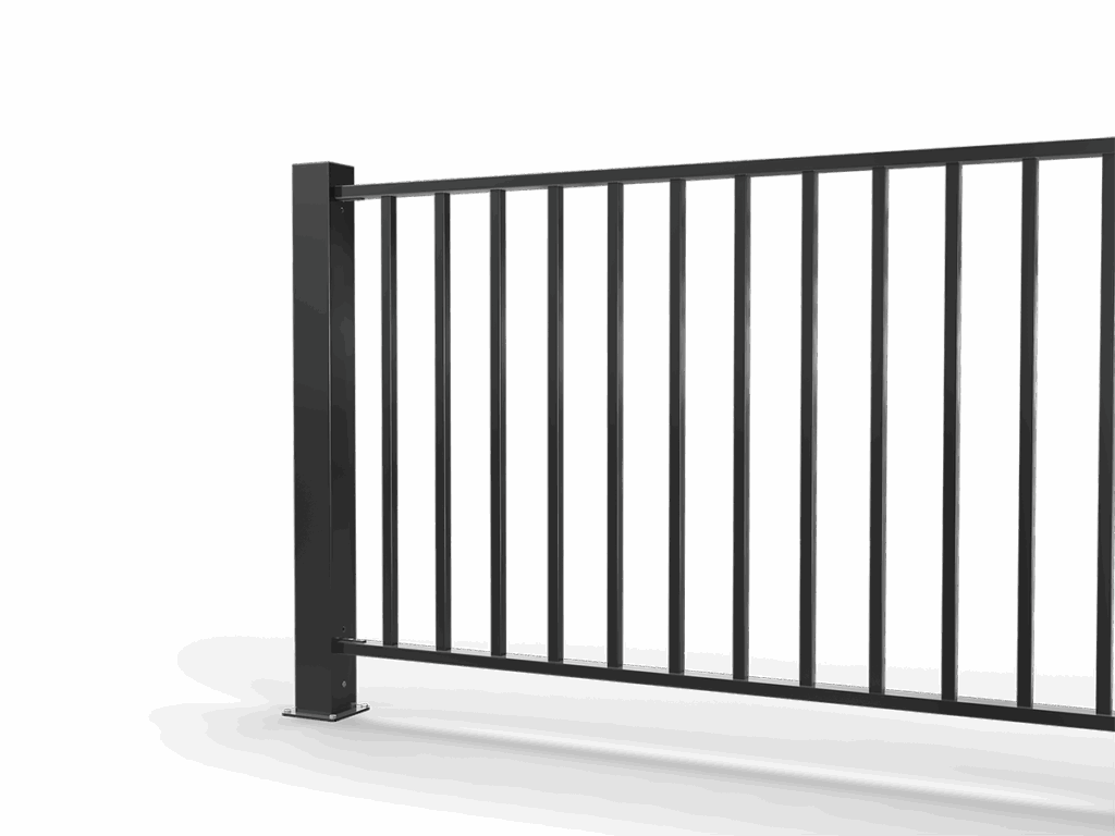 Staket Fagerhult i svartlackerad aluminium