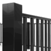 Staket Fagerhult i svartlackerad aluminium